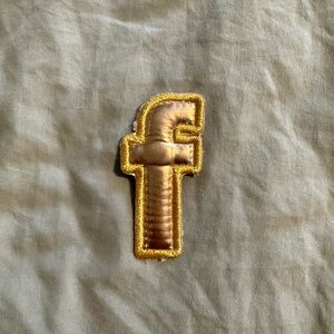 Stoney Clover Lane Gold Puffy Letter F Patch